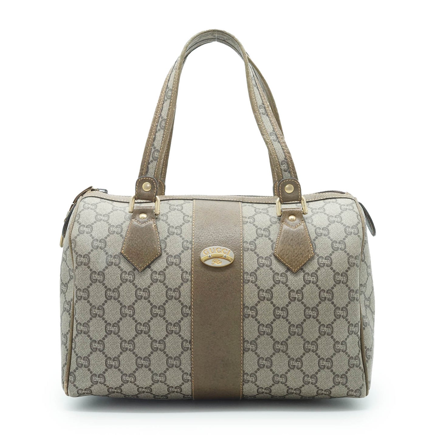 GG Supreme Gucci Plus Vintage Coated Canvas Boston Bag