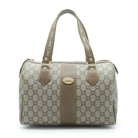 GG Supreme Gucci Plus Vintage Coated Canvas Boston Bag