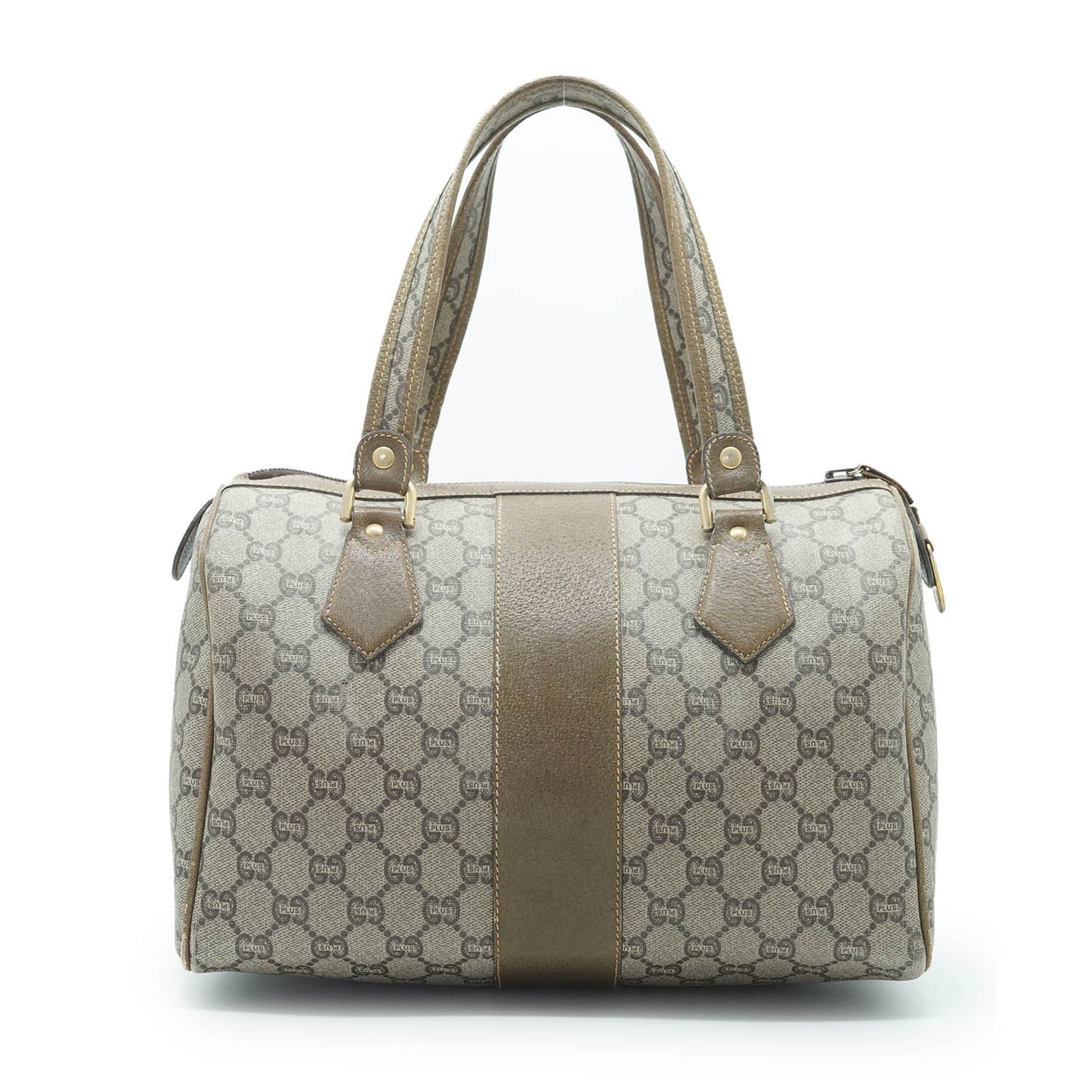 GG Supreme Gucci Plus Vintage Coated Canvas Boston Bag