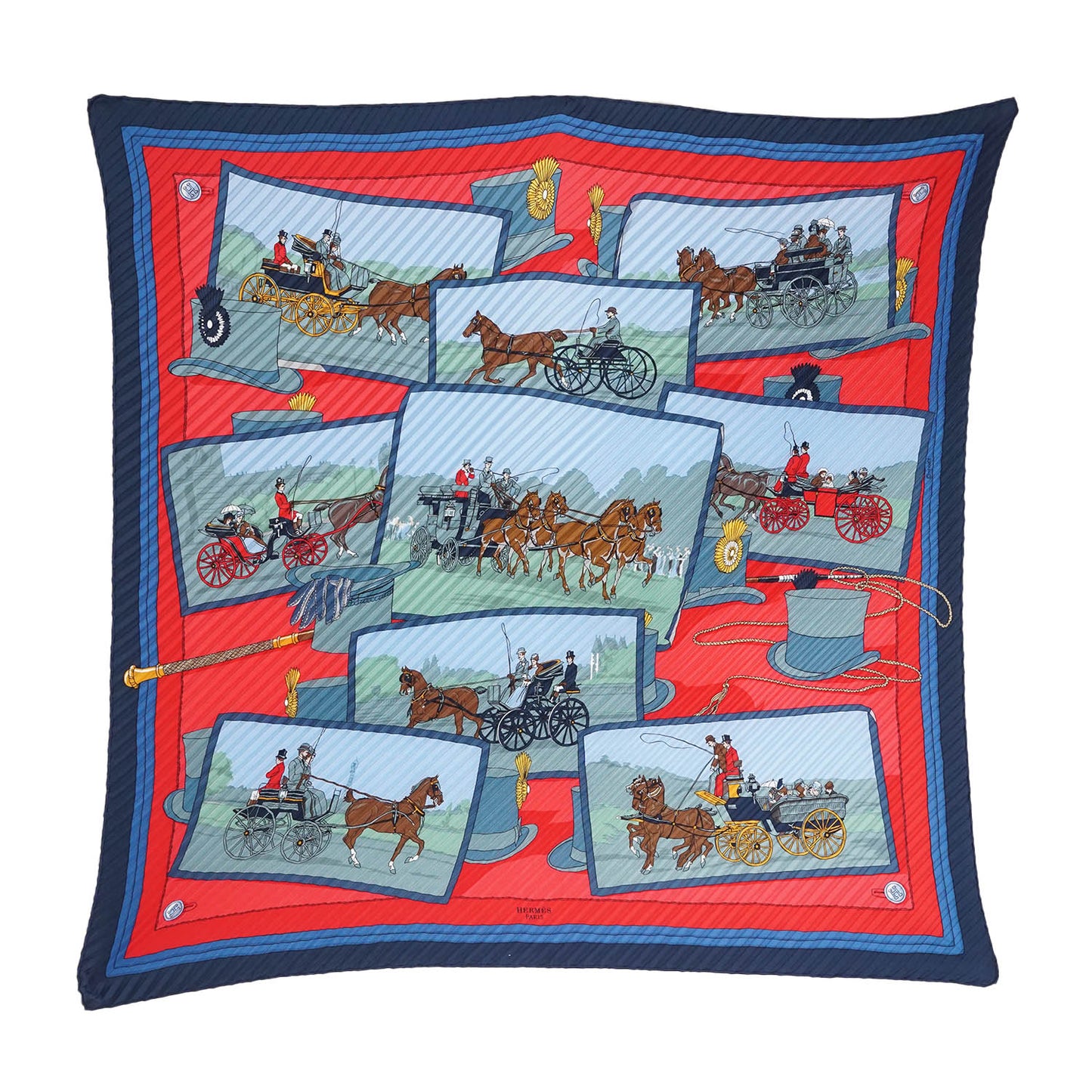 Couvee d'Hermes Silk Carre Plisse 90