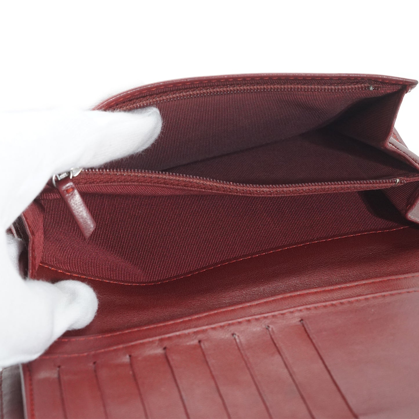 Classic Lambskin Matelasse Round Long Wallet