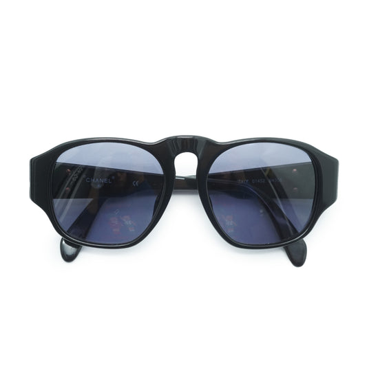CC Logo Black Frame Sunglasses