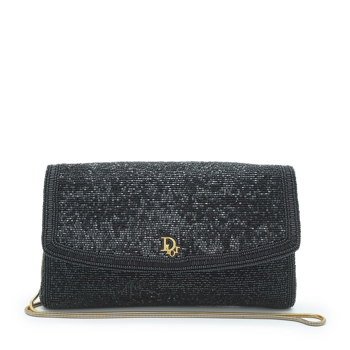 Christian Dior Paris New York Vintage Beads Chain Shoulder Pochette