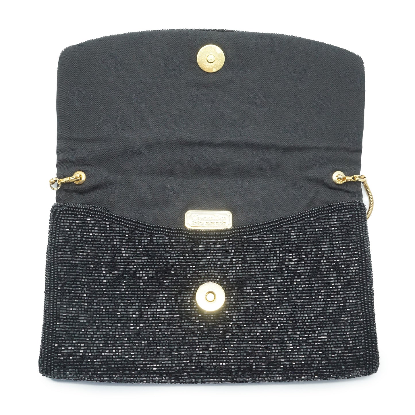 Christian Dior Paris New York Vintage Beads Chain Shoulder Pochette