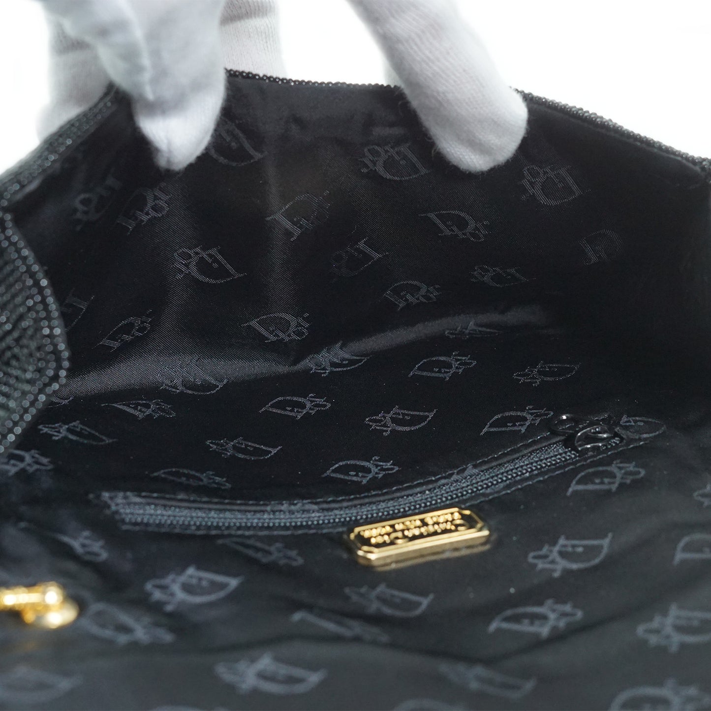Christian Dior Paris New York Vintage Beads Chain Shoulder Pochette