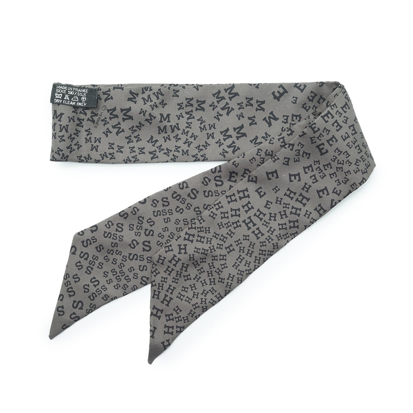 Hermes Scattered Letters Silk Twilly
