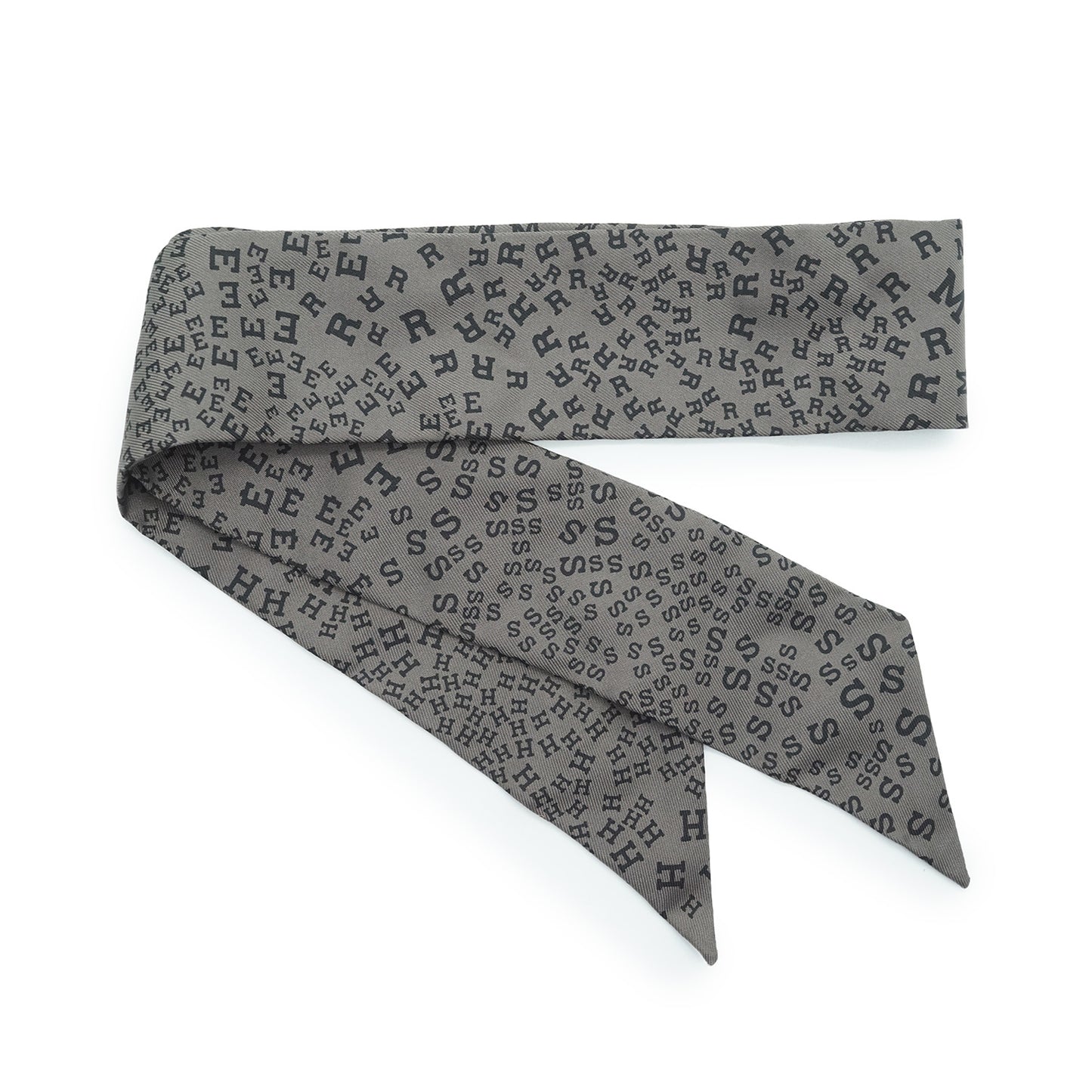 Hermes Scattered Letters Silk Twilly