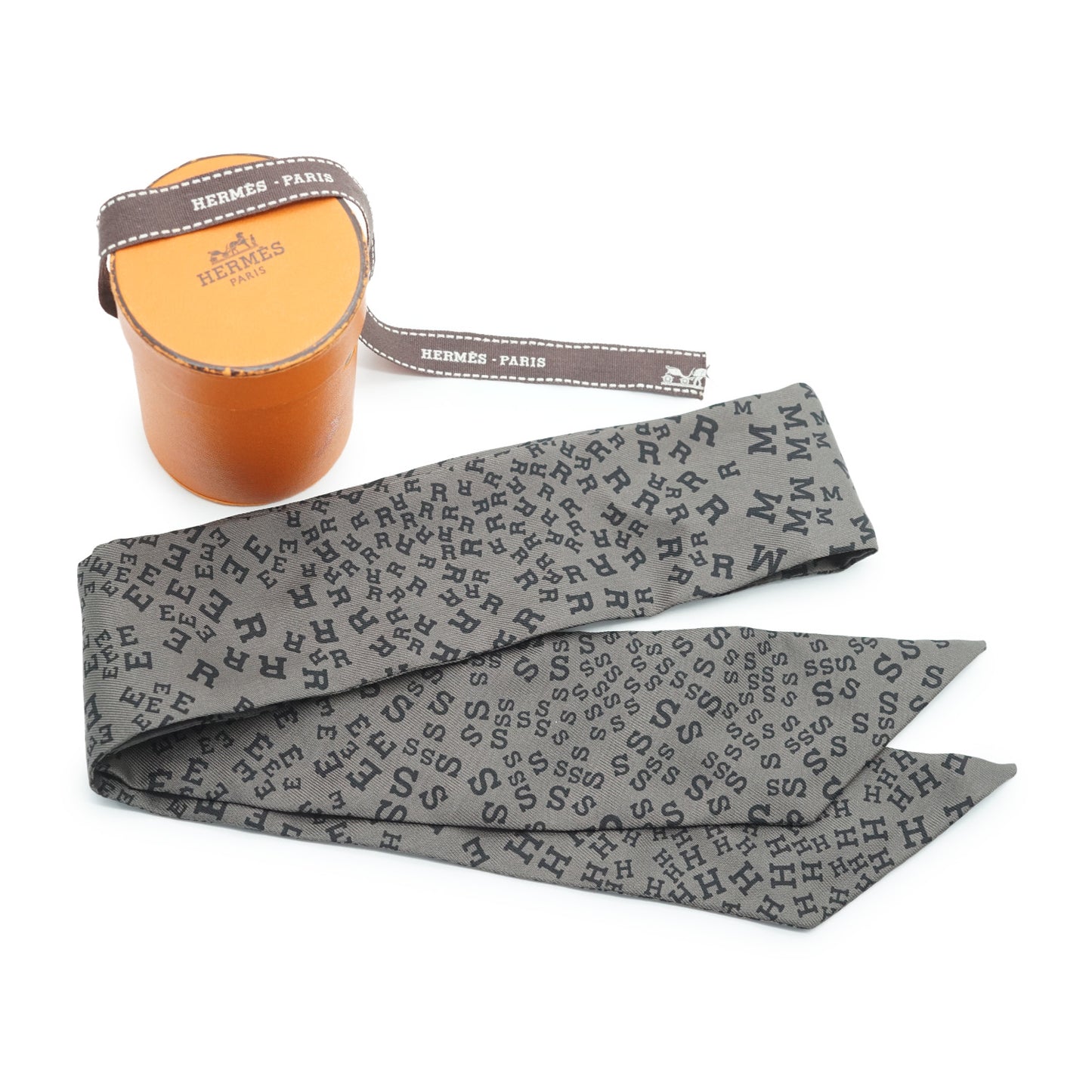 Hermes Scattered Letters Silk Twilly