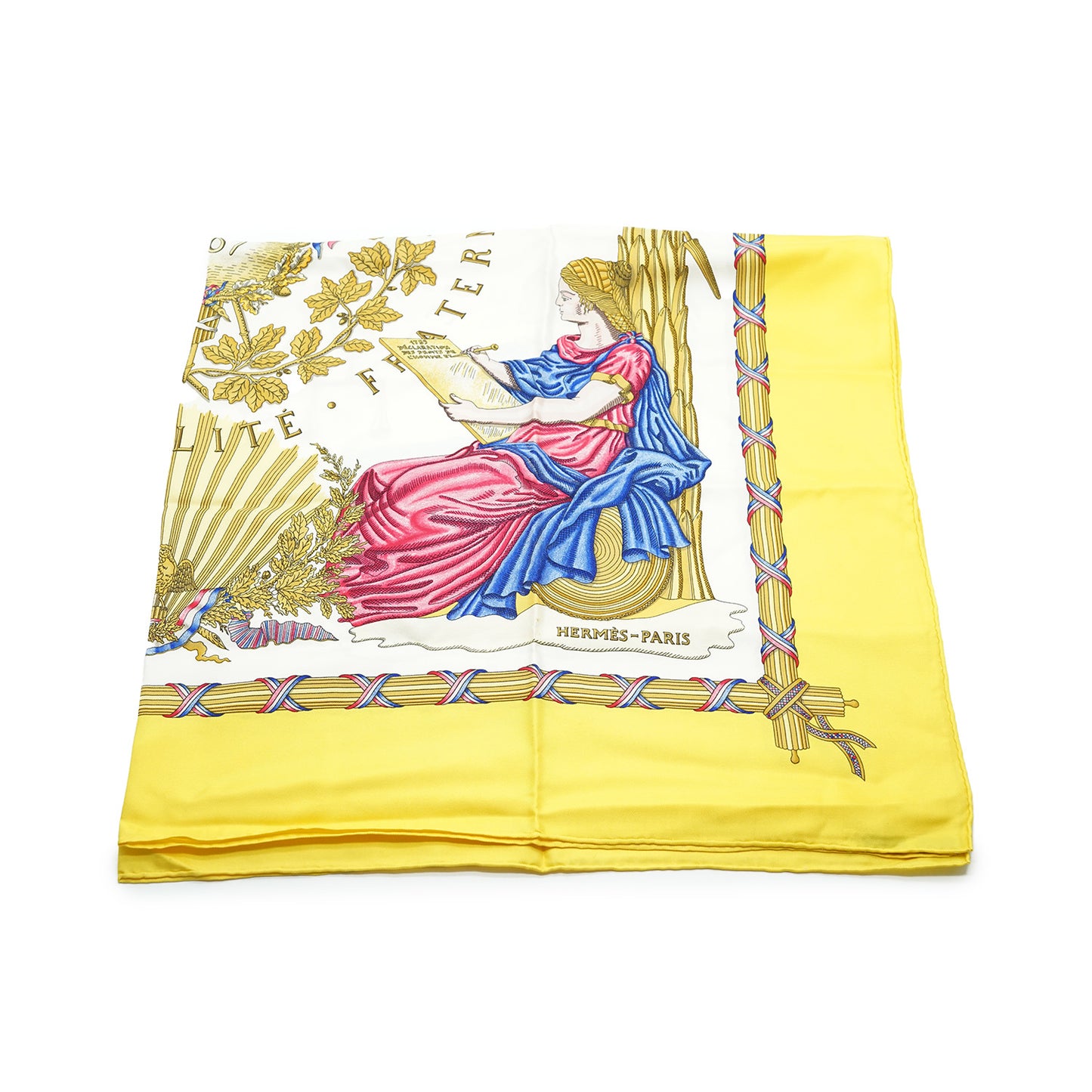 1789 Liberte Egalite Fraternite Republique Francaise Silk Carre 90