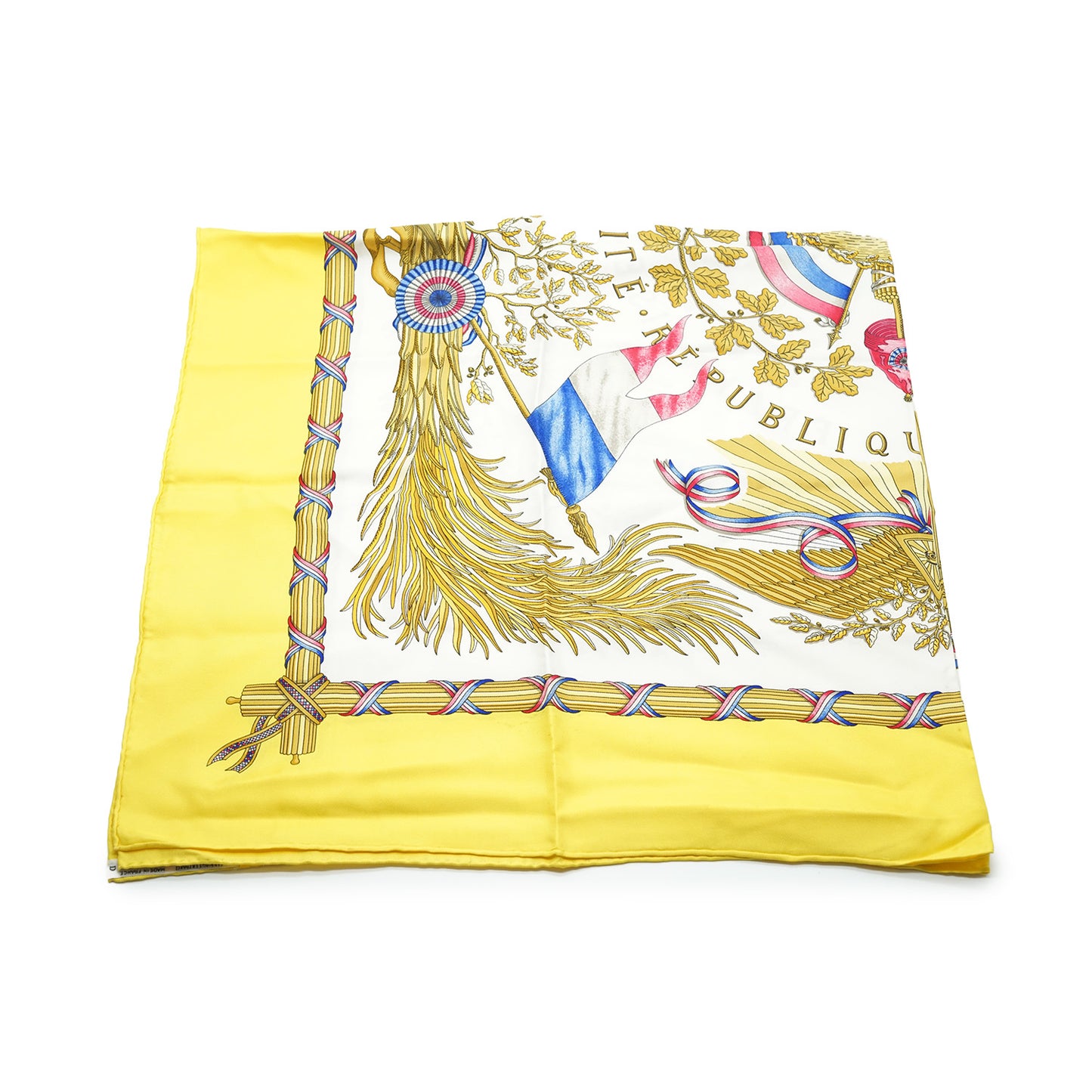 1789 Liberte Egalite Fraternite Republique Francaise Silk Carre 90