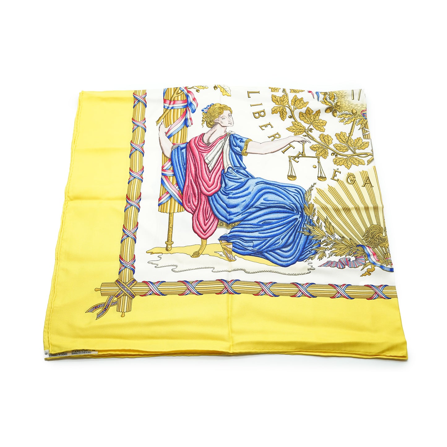 1789 Liberte Egalite Fraternite Republique Francaise Silk Carre 90