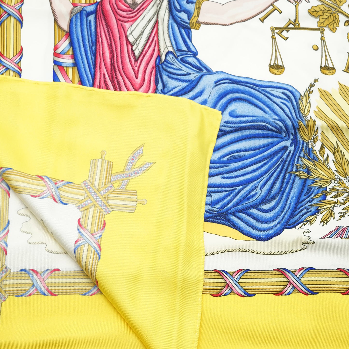 1789 Liberte Egalite Fraternite Republique Francaise Silk Carre 90