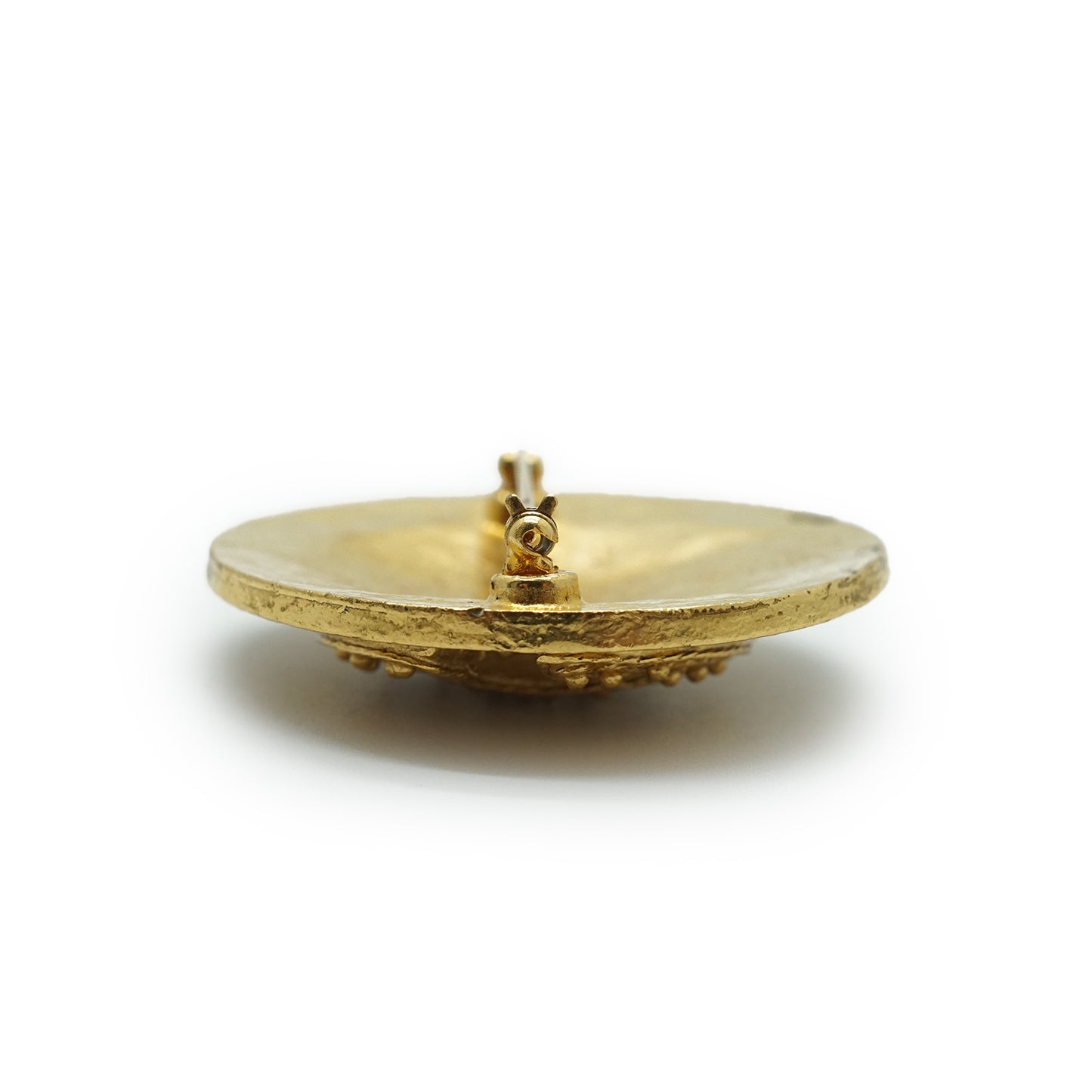 Coco Mark Filigree Medallion Brooch GP