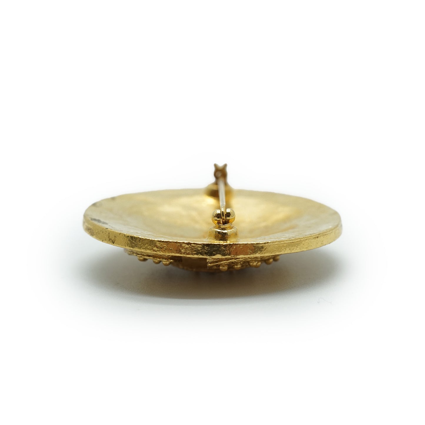 Coco Mark Filigree Medallion Brooch GP