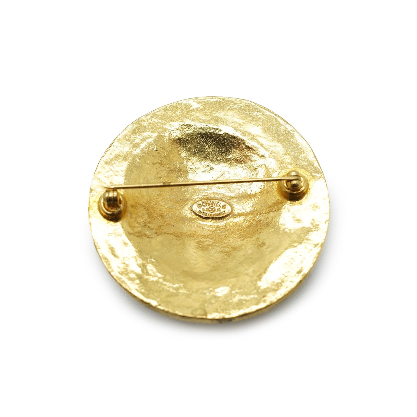 Coco Mark Filigree Medallion Brooch GP