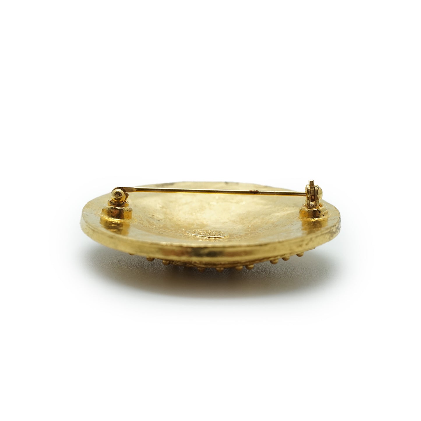 Coco Mark Filigree Medallion Brooch GP