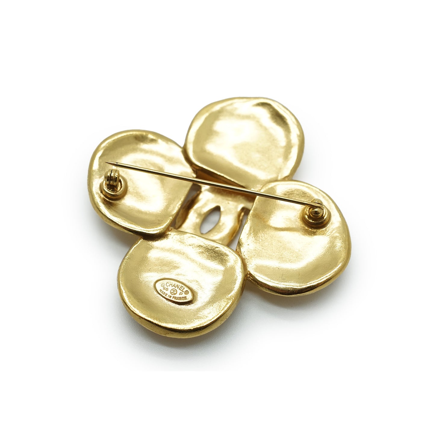 Coco Mark Four Leaf Clover Brooch GP