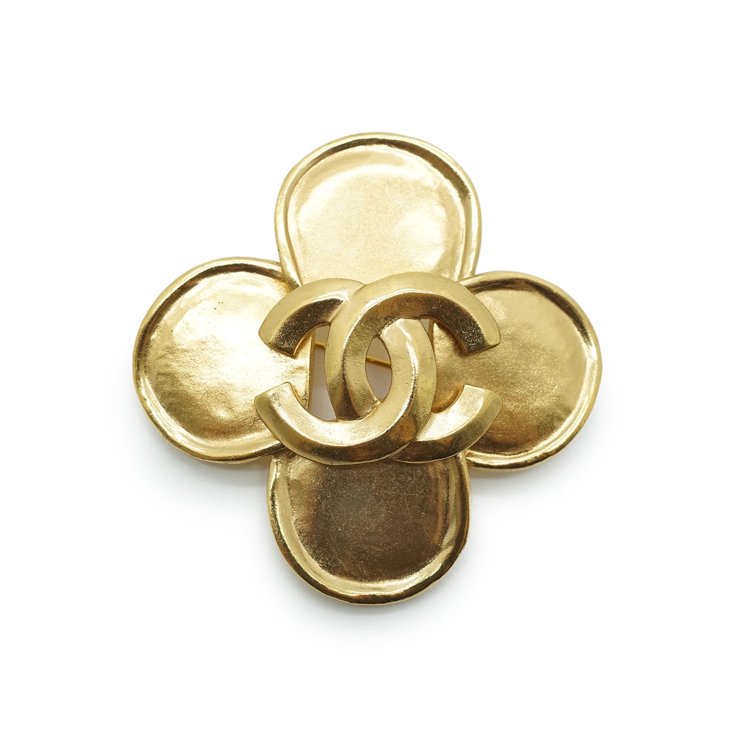 Coco Mark Four Leaf Clover Brooch GP