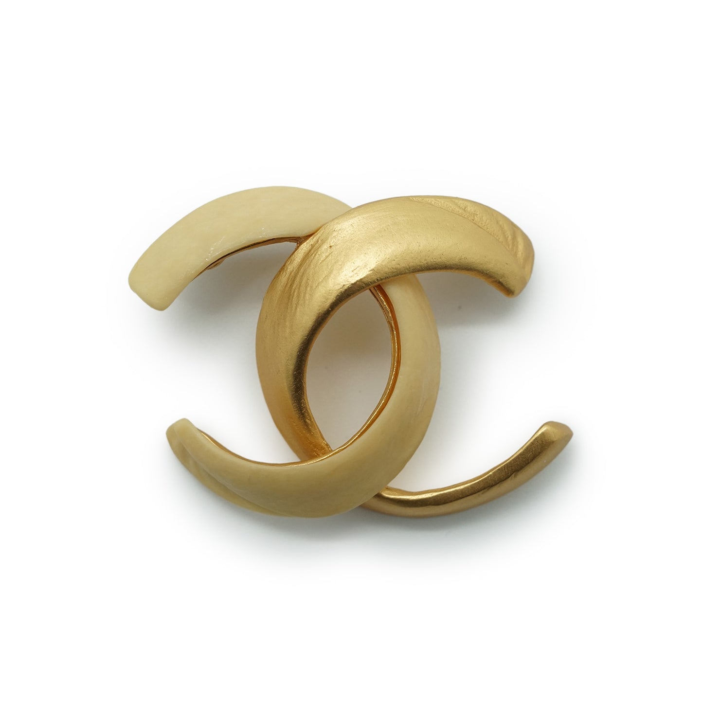 CC Gold Ivory Brooch GP