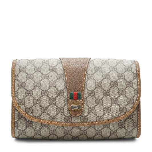 Vintage GG Supreme Sherry Line Clutch