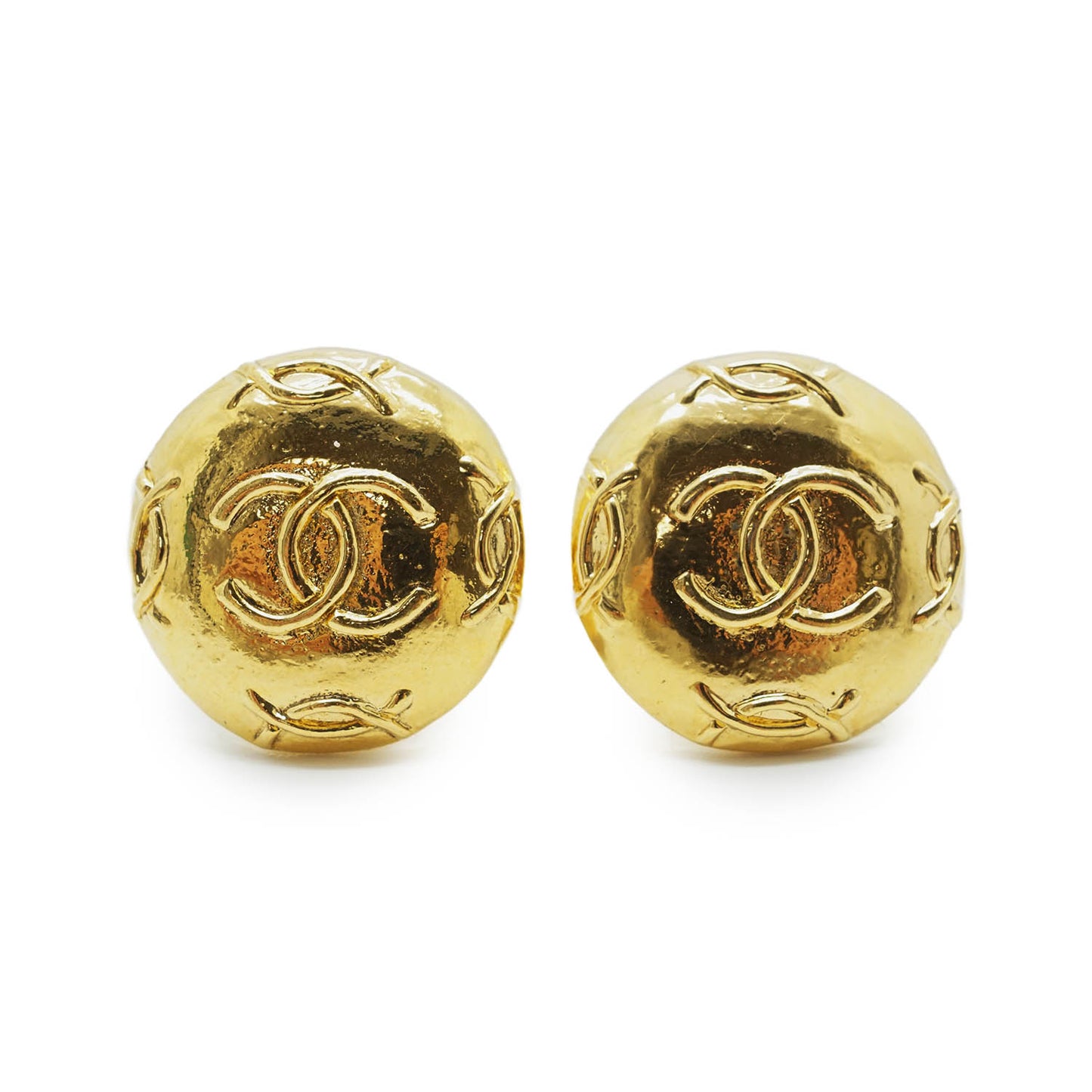 Coco Mark Button Clip Earrings GP