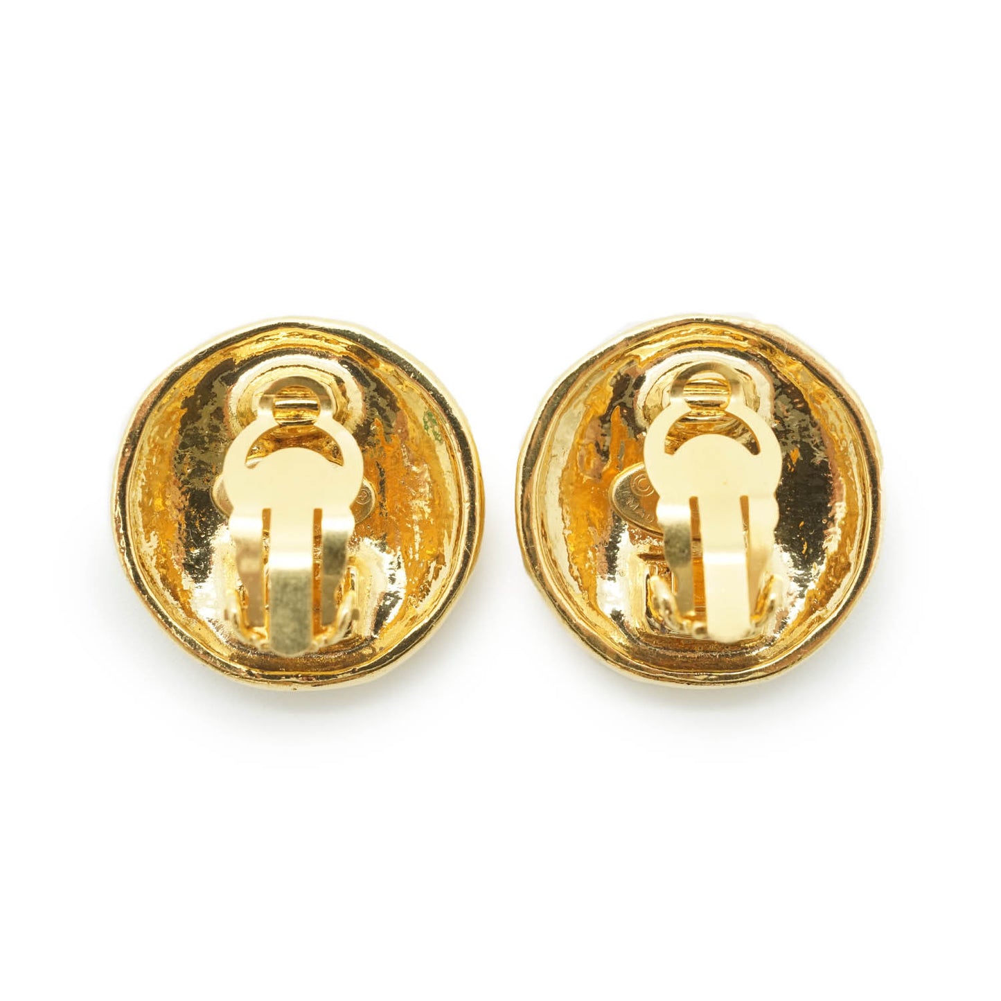 Coco Mark Button Clip Earrings GP