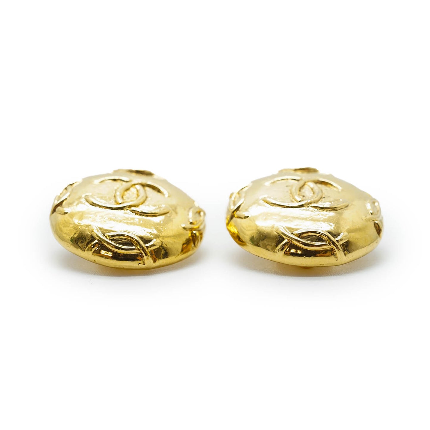 Coco Mark Button Clip Earrings GP