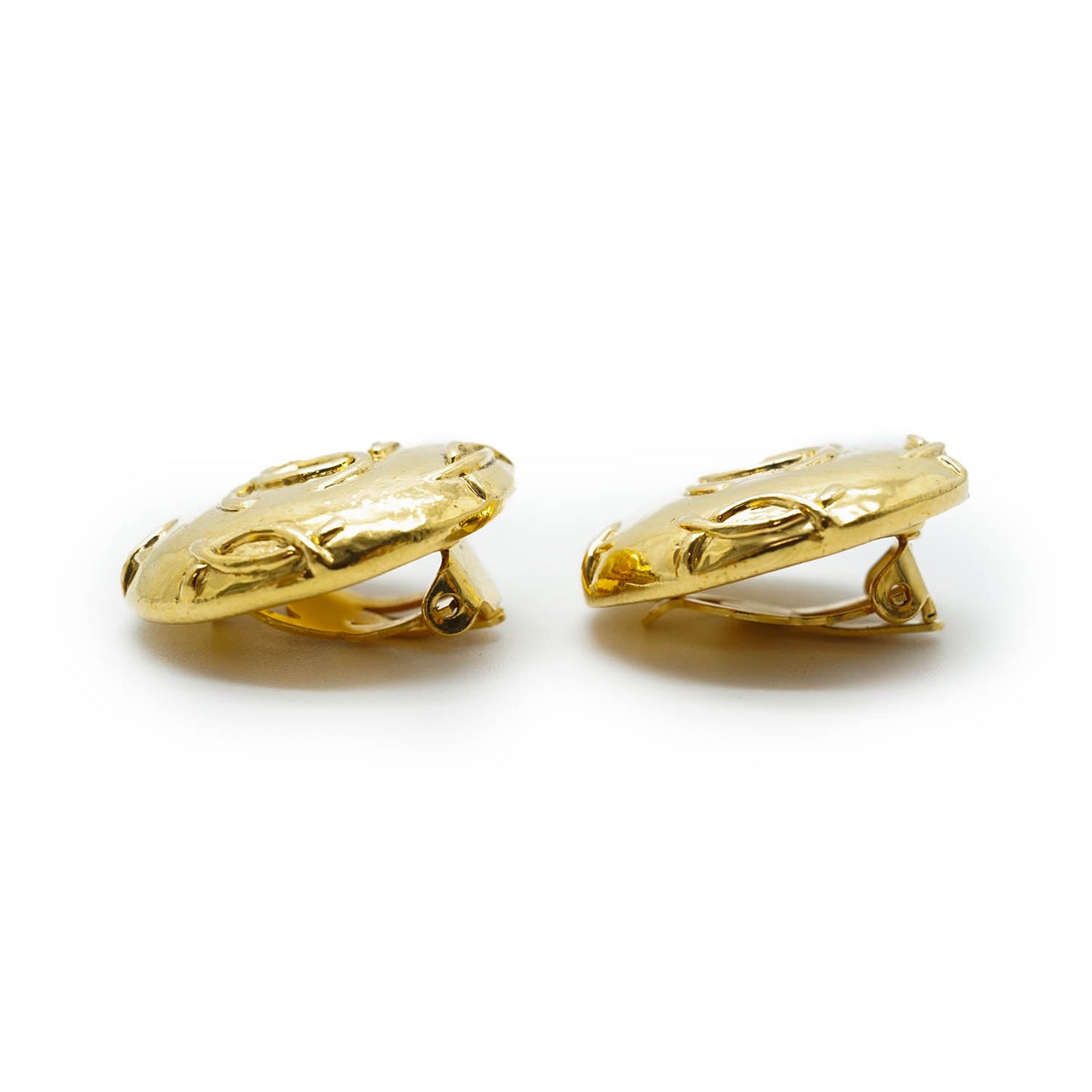Coco Mark Button Clip Earrings GP