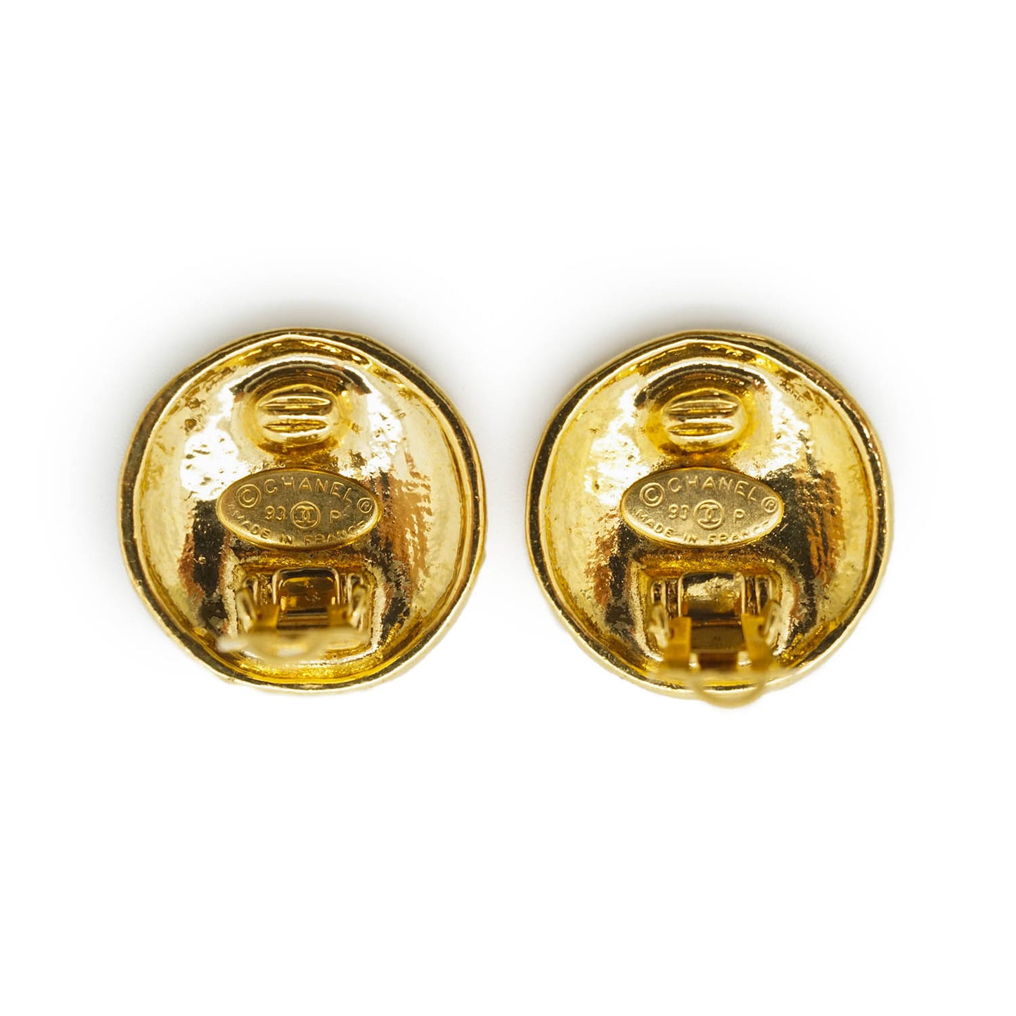 Coco Mark Button Clip Earrings GP