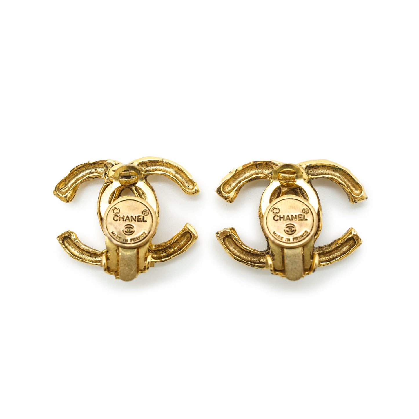 CC Logo Clip Earrings
