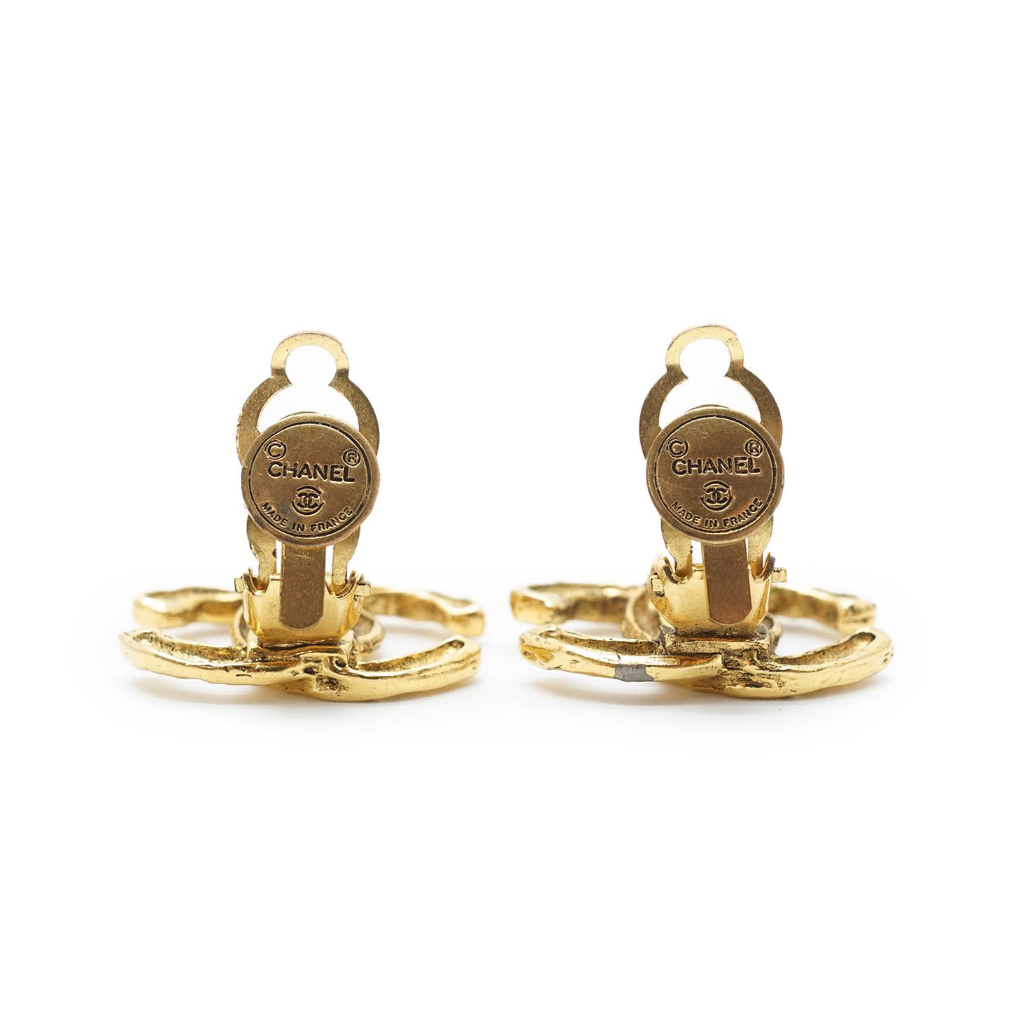CC Logo Clip Earrings