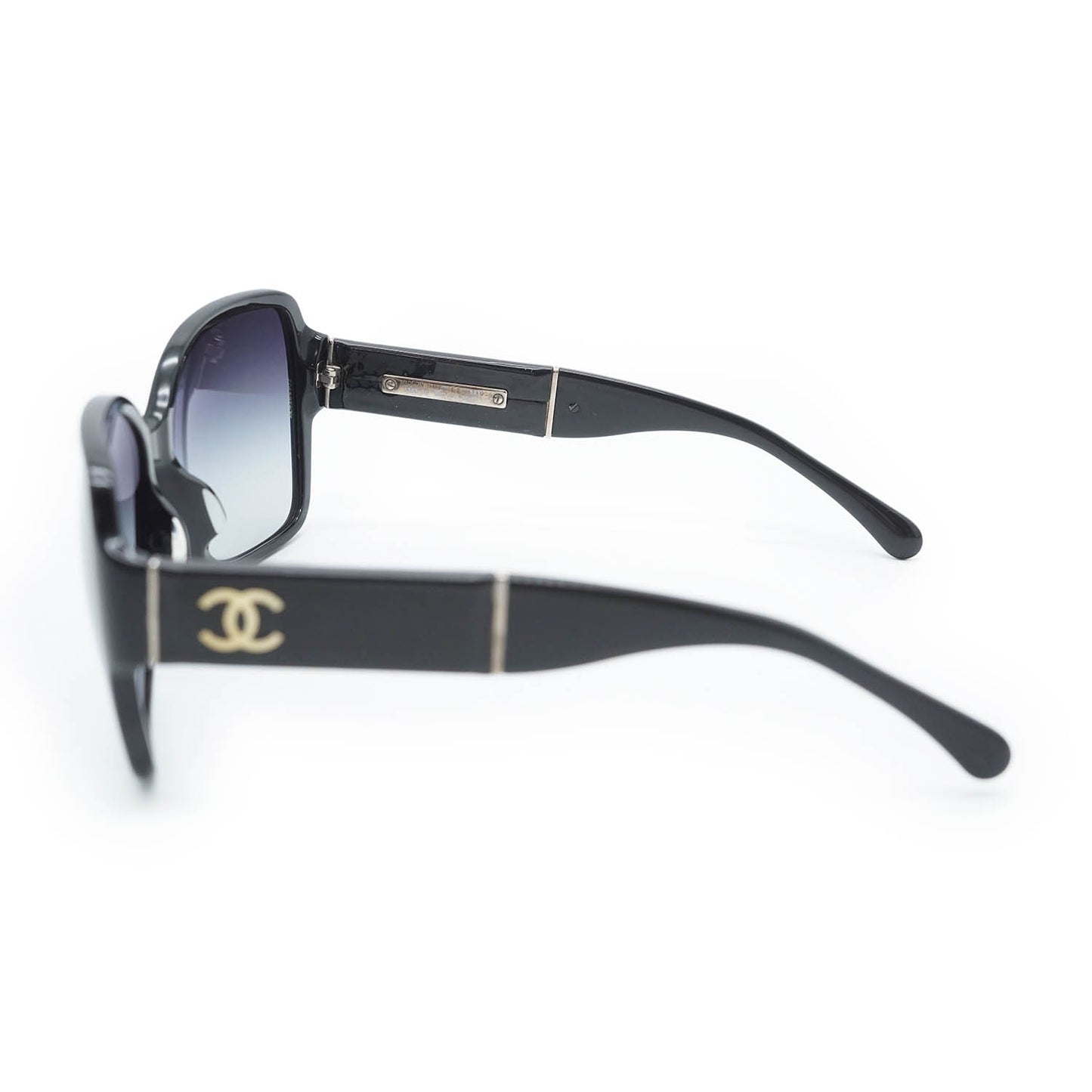CC Logo Black Frame Sunglasses