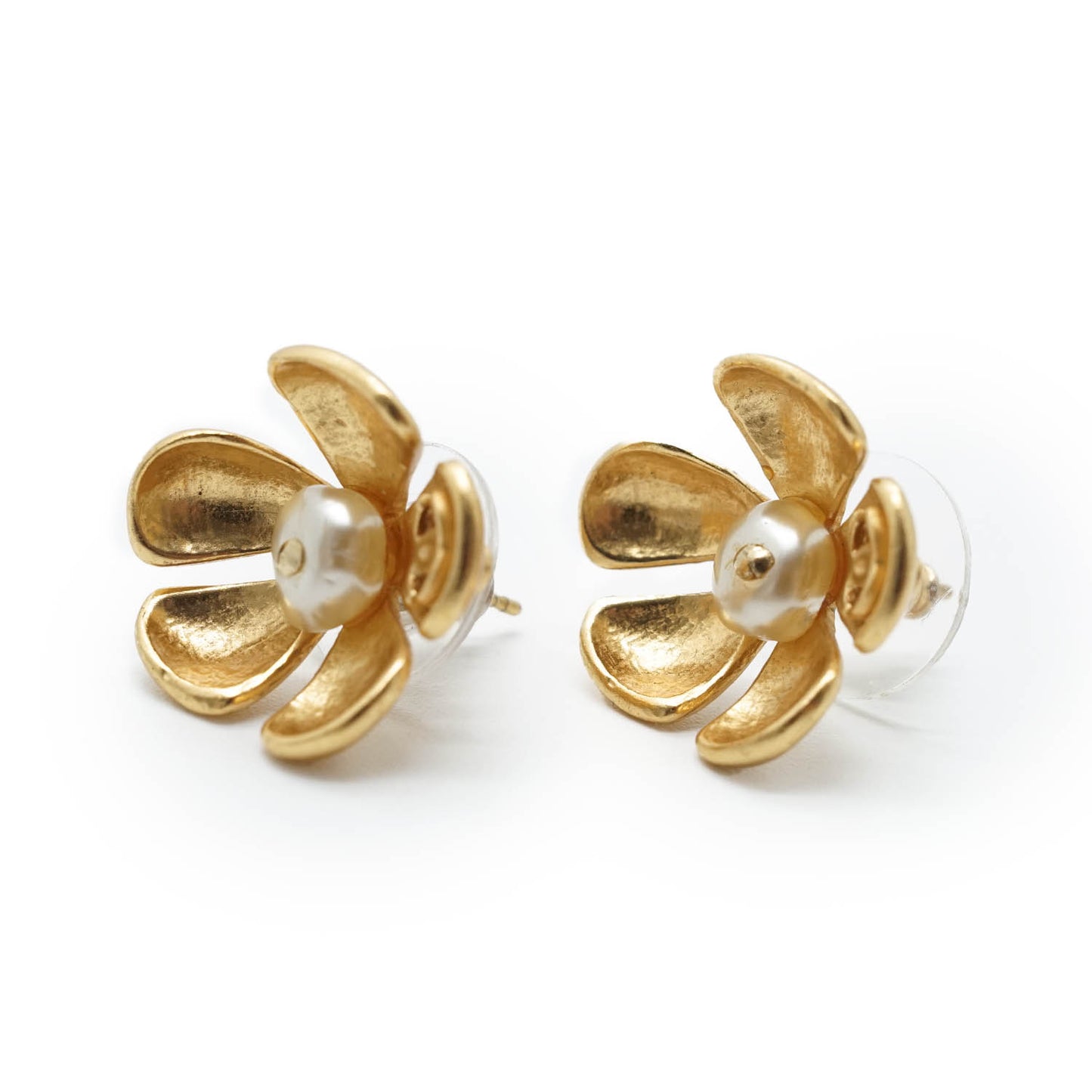 Artificial Pearl Flower Earrings GP
