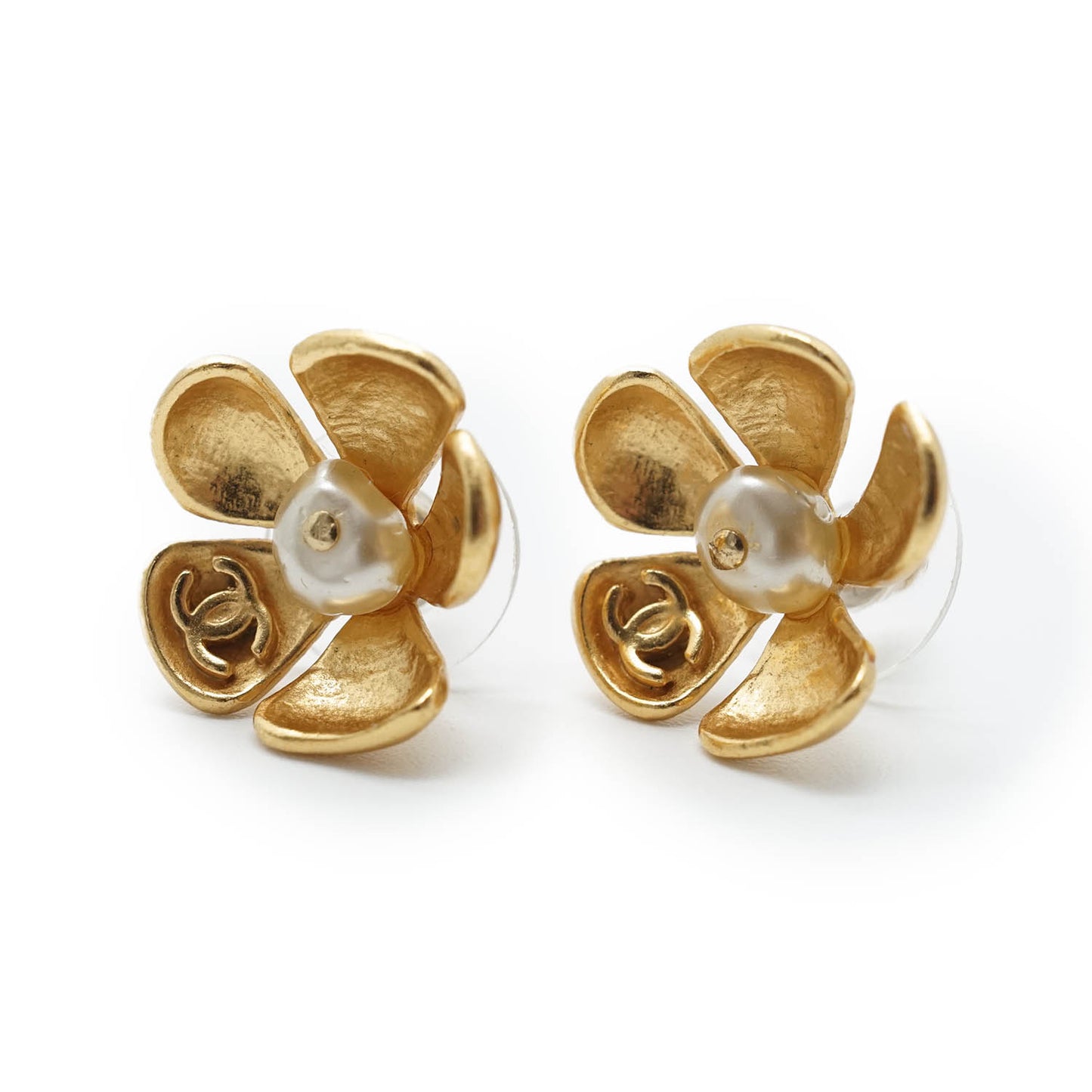 Artificial Pearl Flower Earrings GP