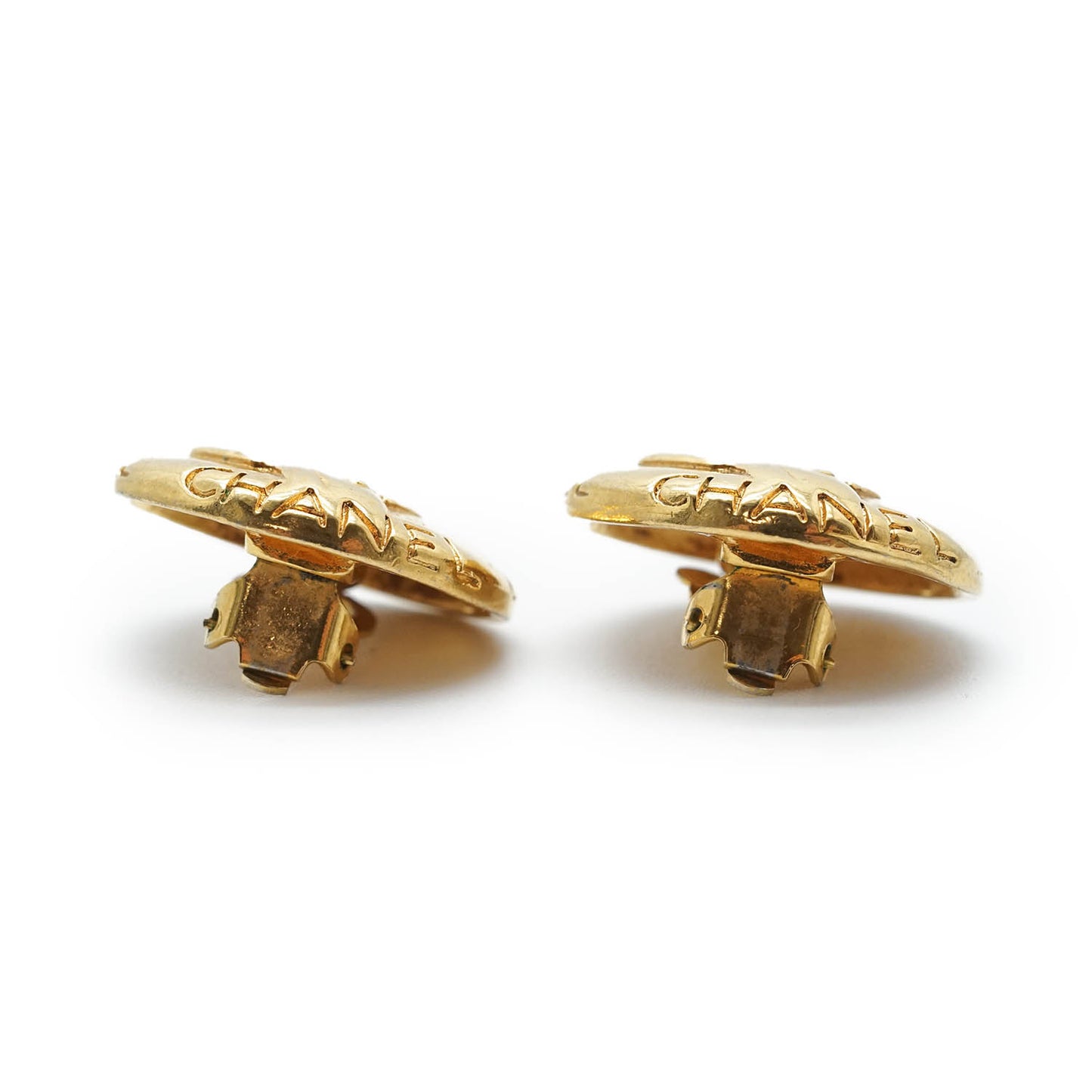 Mademoiselle Chanel Round Clip Earrings GP
