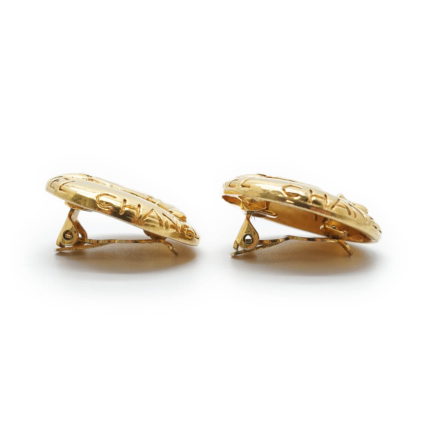 Mademoiselle Chanel Round Clip Earrings GP