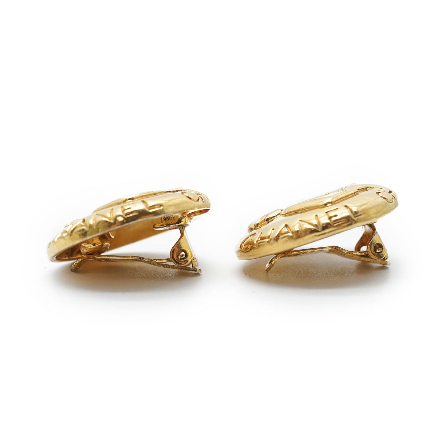 Mademoiselle Chanel Round Clip Earrings GP