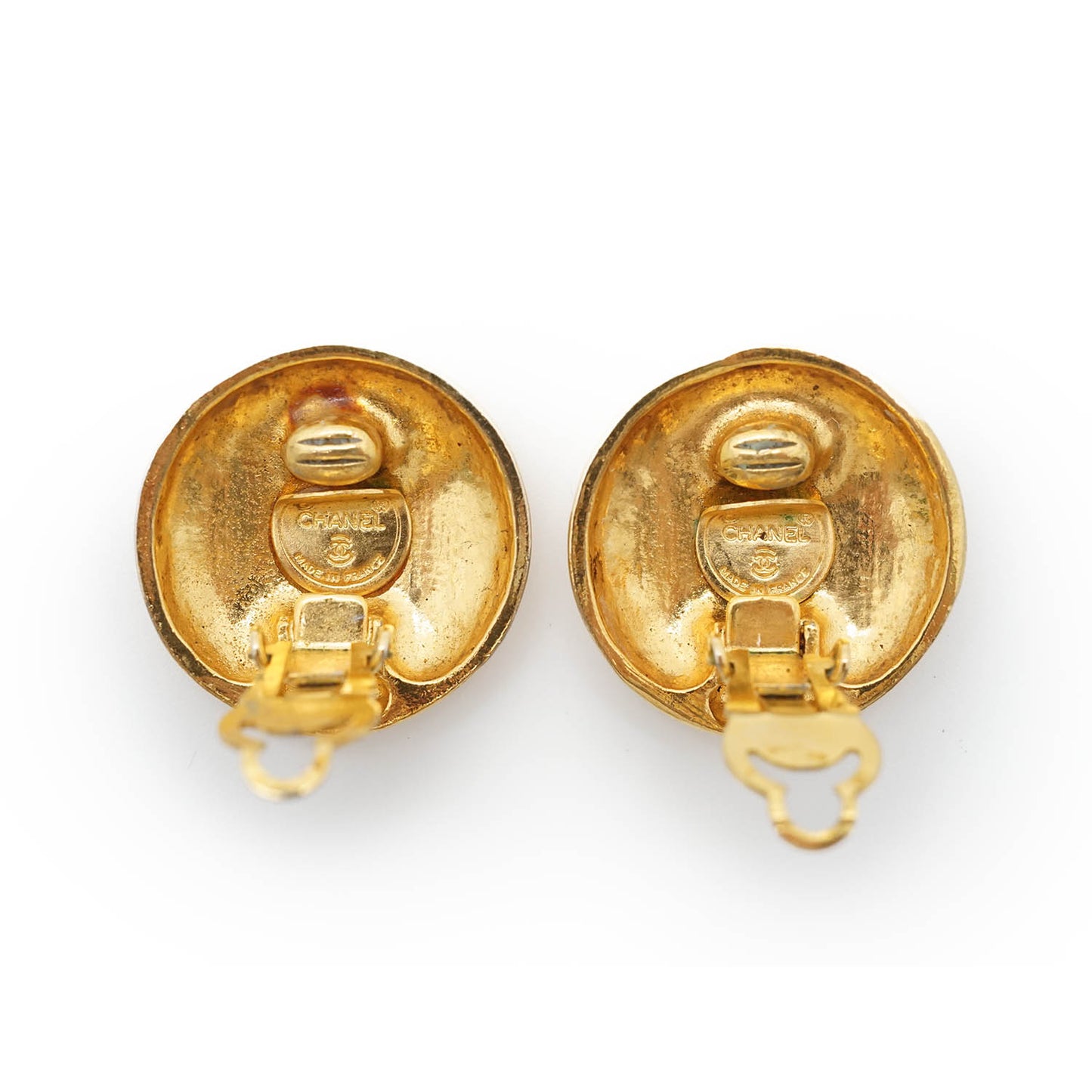 Mademoiselle Chanel Round Clip Earrings GP