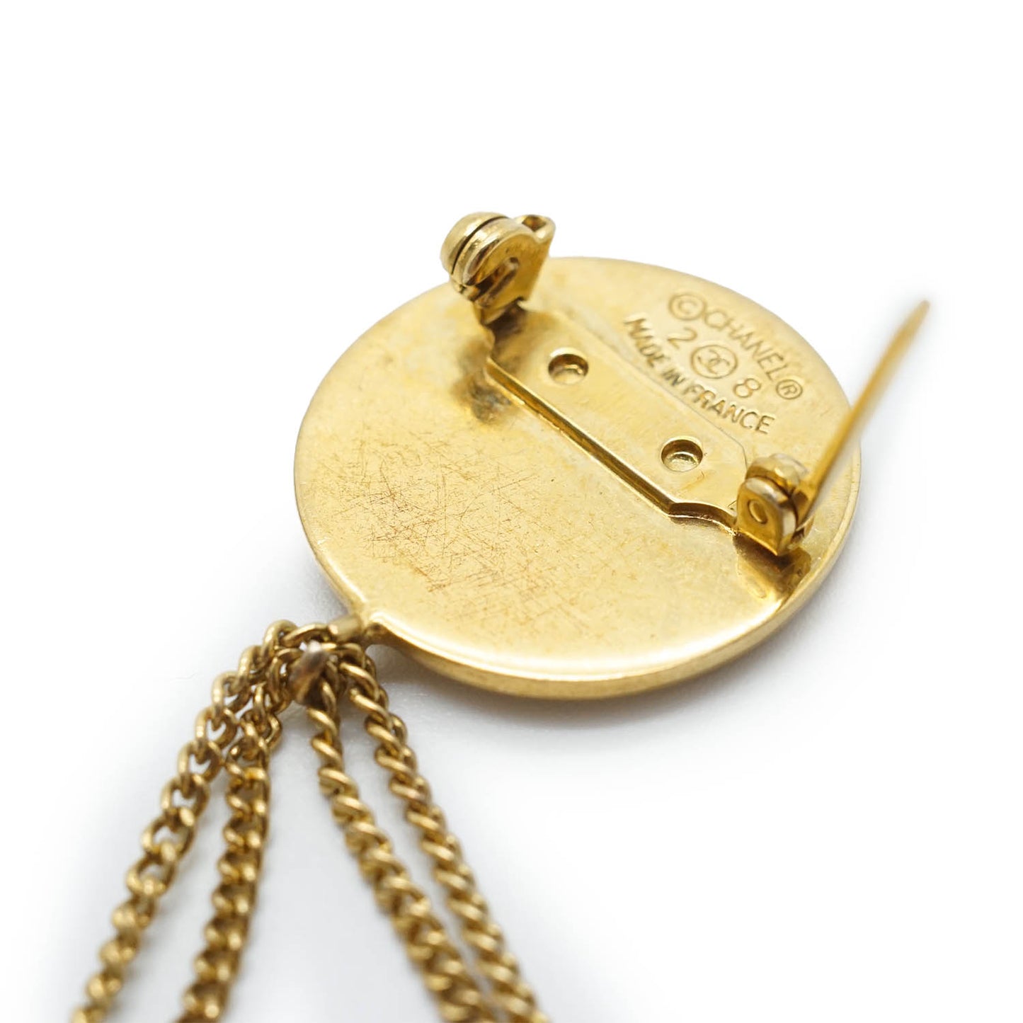 31 Rue Cambon Paris Matelasse Classic Bag Pendant Brooch