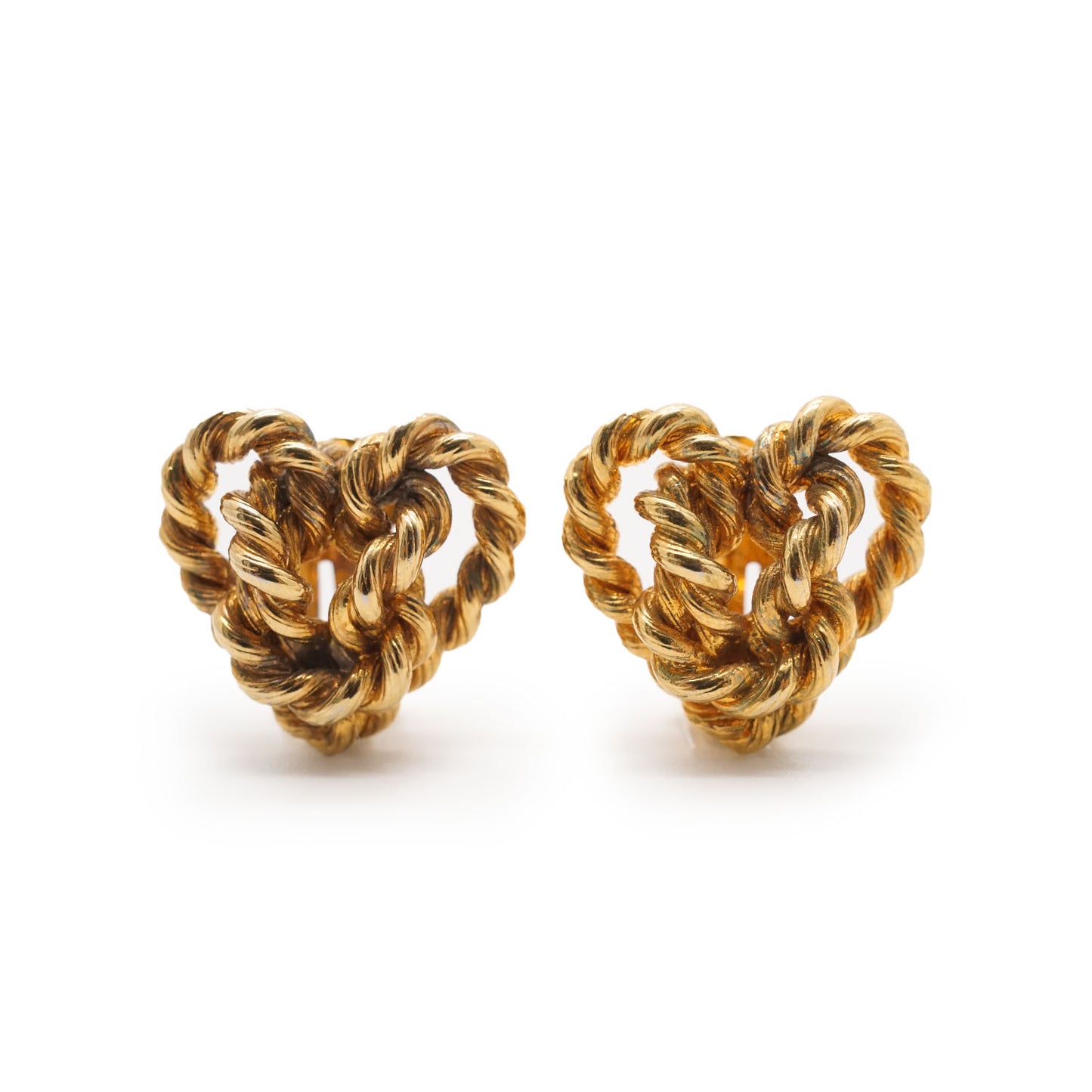 Vintage Heart Knot Clip Earrings GP