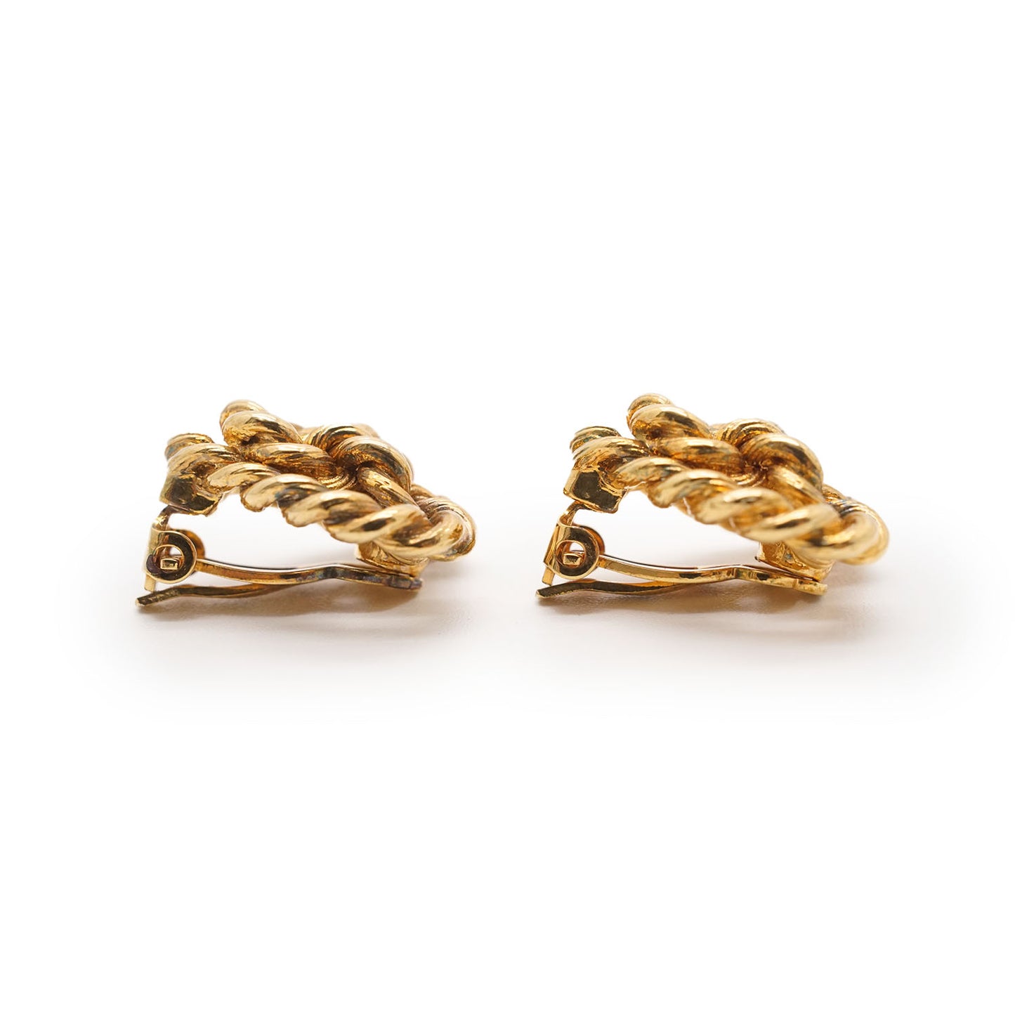 Vintage Heart Knot Clip Earrings GP