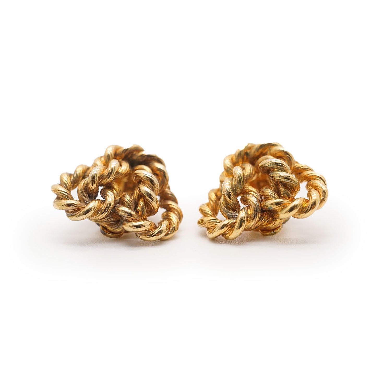 Vintage Heart Knot Clip Earrings GP