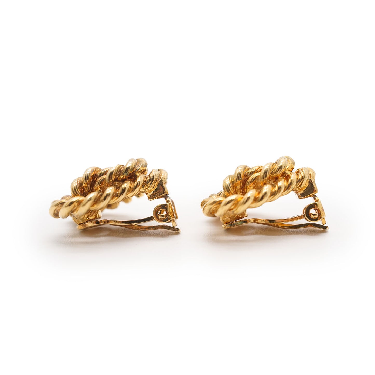 Vintage Heart Knot Clip Earrings GP