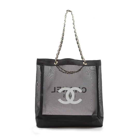 Chanel Beaute Novelty A la Plage Edition Mesh Chain Tote with Pouch