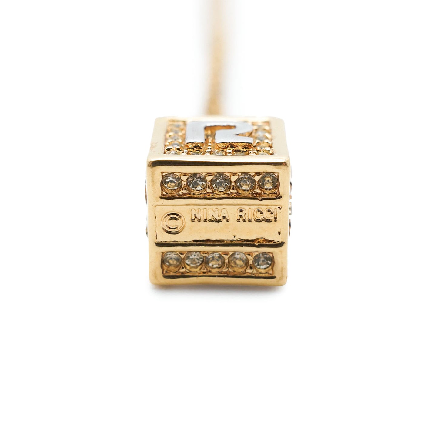 NR Dice Rhinestone Necklace