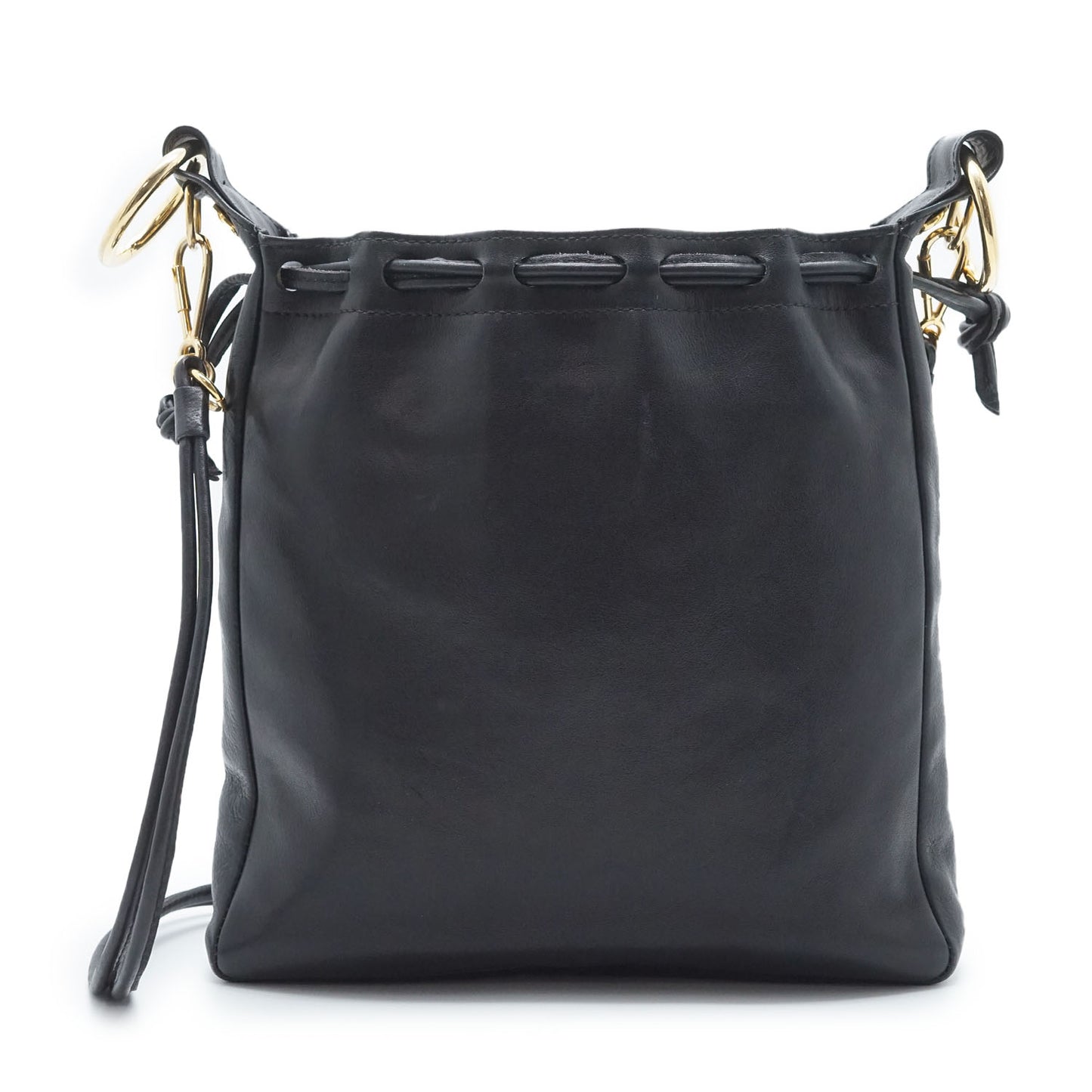 Vintage Drawstring Leather Shoulder Bag