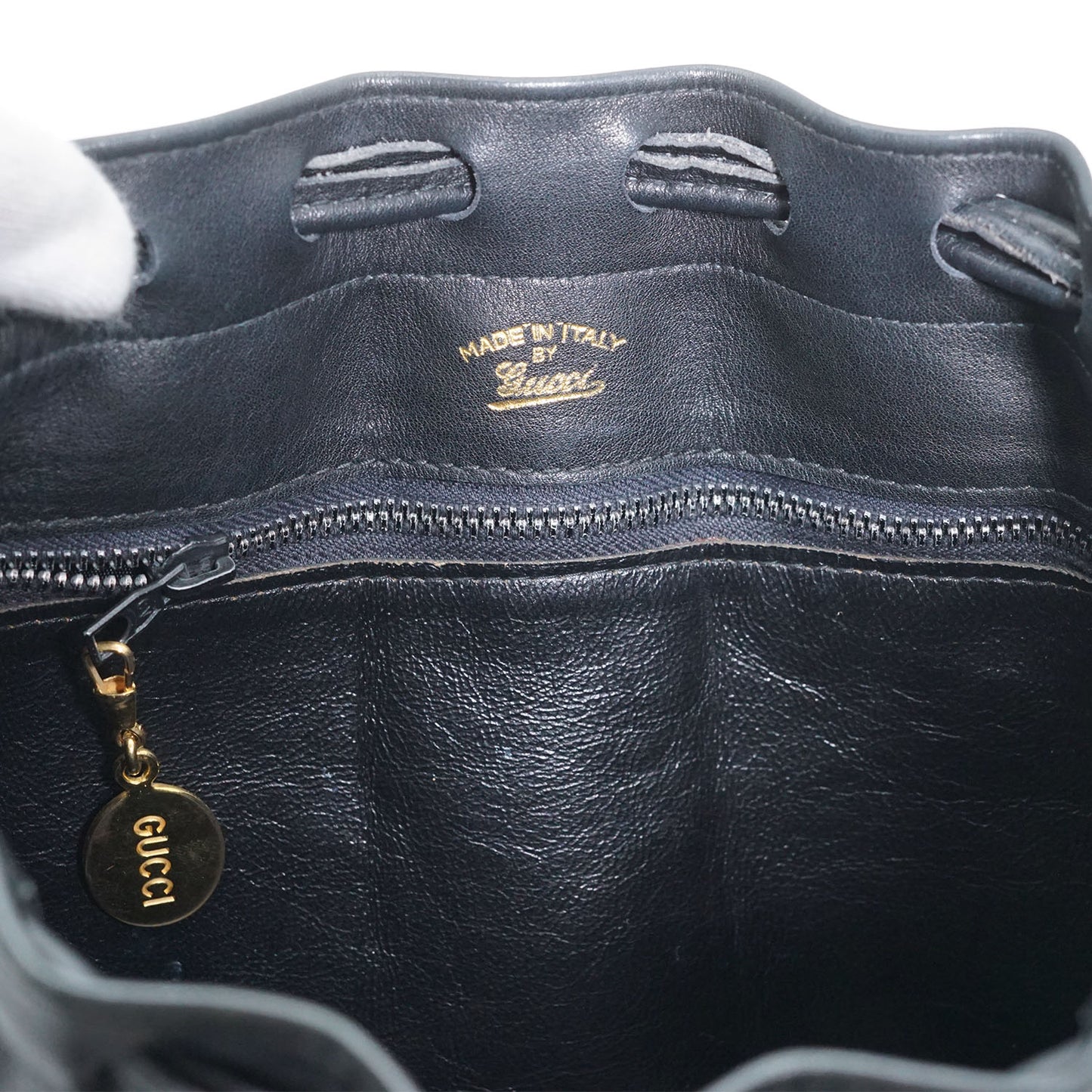 Vintage Drawstring Leather Shoulder Bag