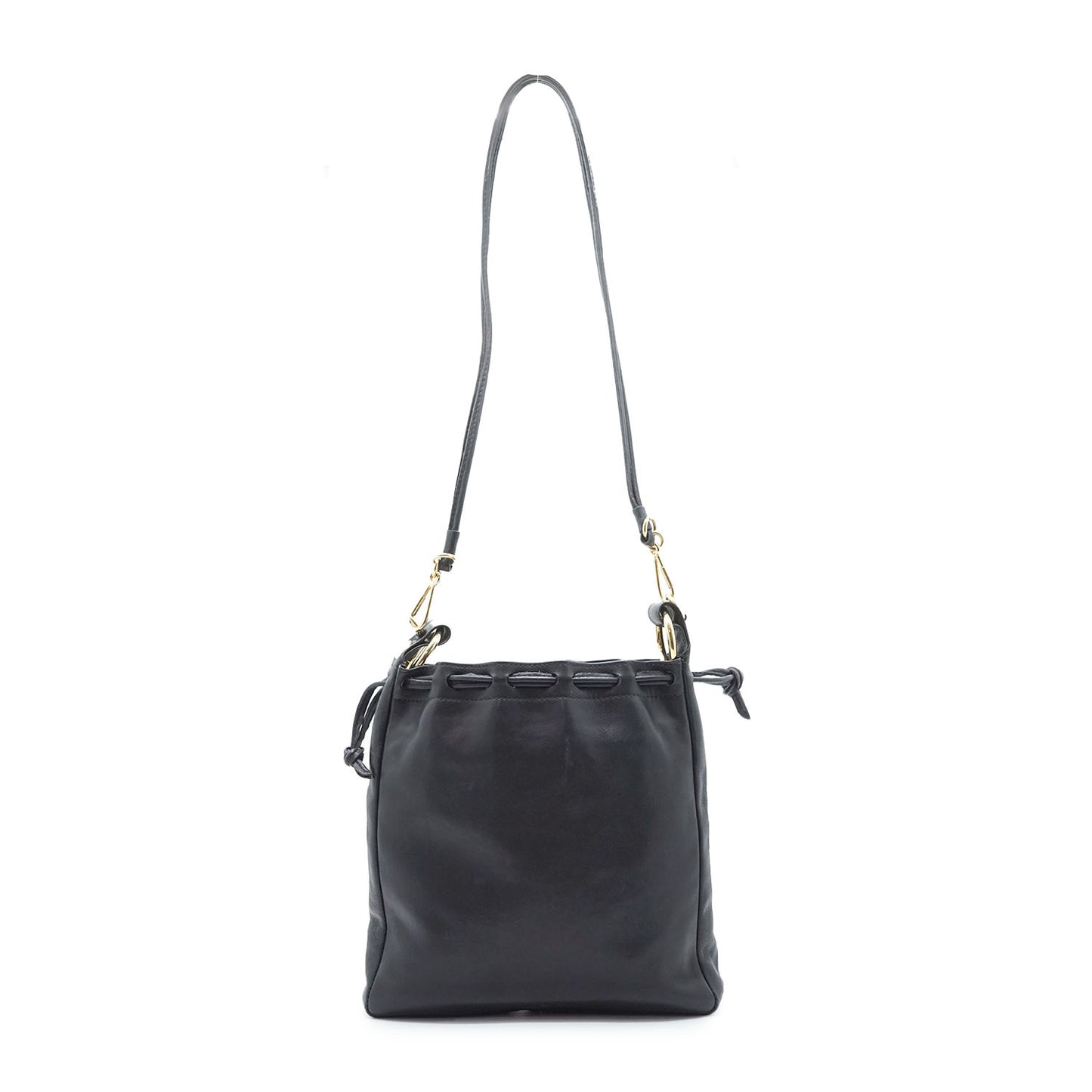 Vintage Drawstring Leather Shoulder Bag