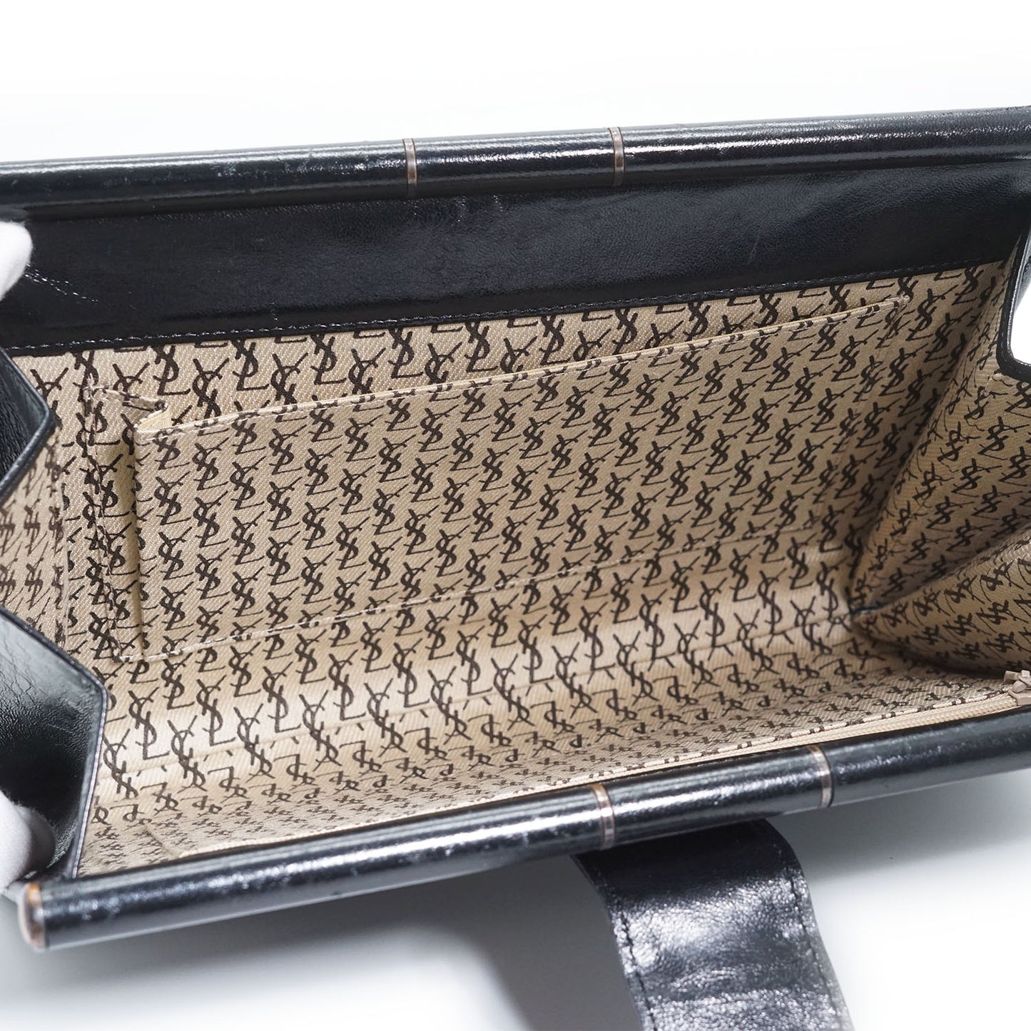 YSL Quilted Embossed Leather Clutch