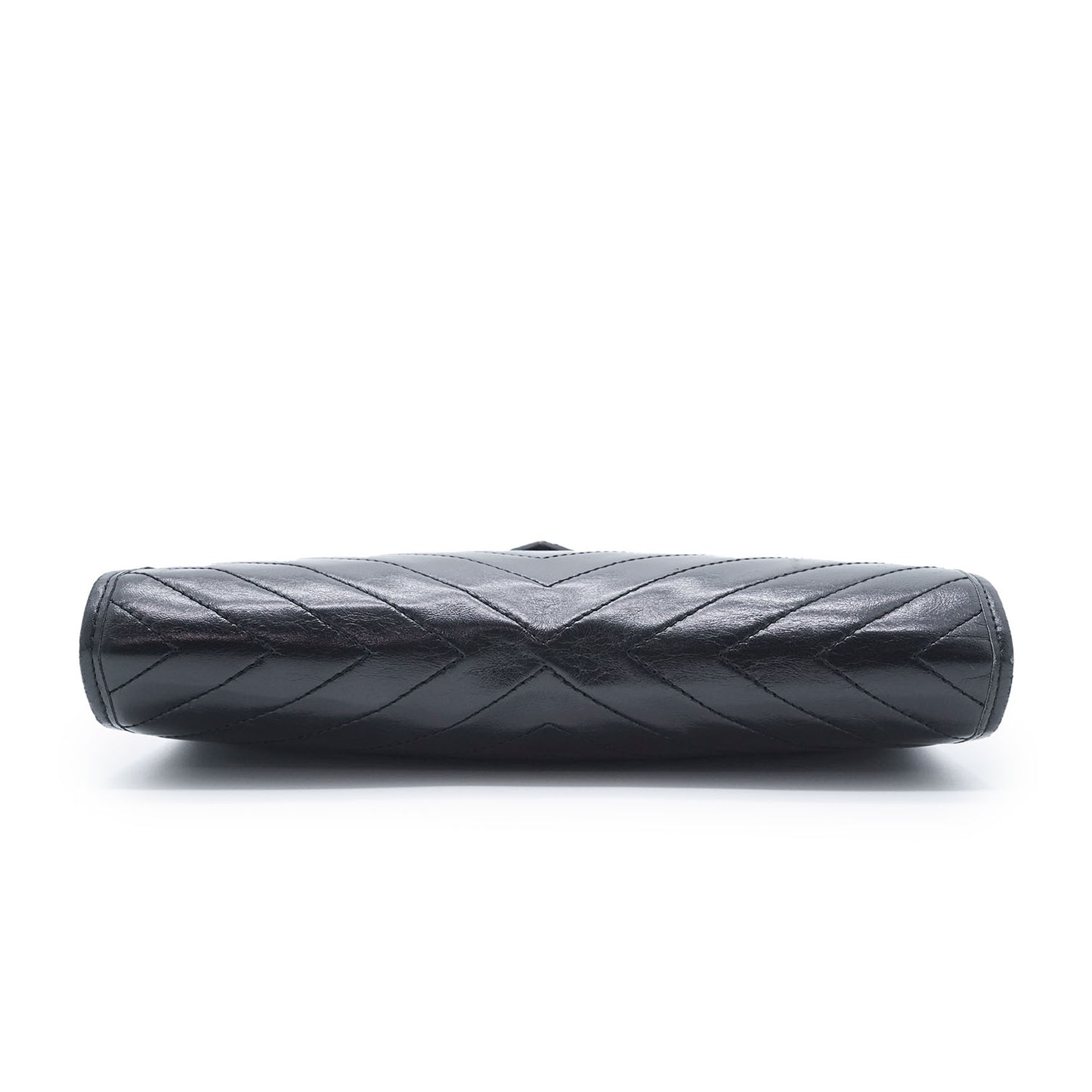 YSL Quilted Embossed Leather Clutch